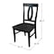 International Concepts Set of 2 Cosmo Chairs, Coal-Black/washed black C75-170P - alternate 10
